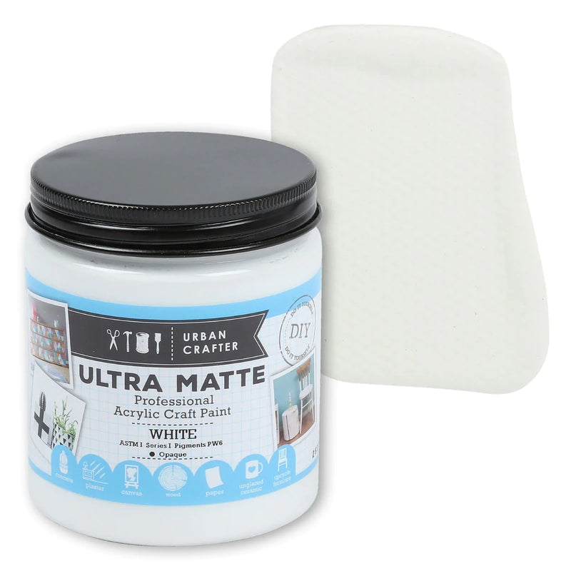 Urban Crafter Ultra Matte Acrylic Paint Opaque S1 ASTM1 White  250ml