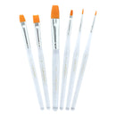 Lavender Eraldo Di Paolo Gold Taklon Acrylic Brush Set 6 Pack Brushes