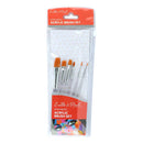 Lavender Eraldo Di Paolo Gold Taklon Acrylic Brush Set 6 Pack Brushes