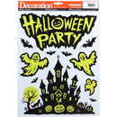 Light Goldenrod Halloween Window Clings Asst S2 - Glow In The Dark Halloween