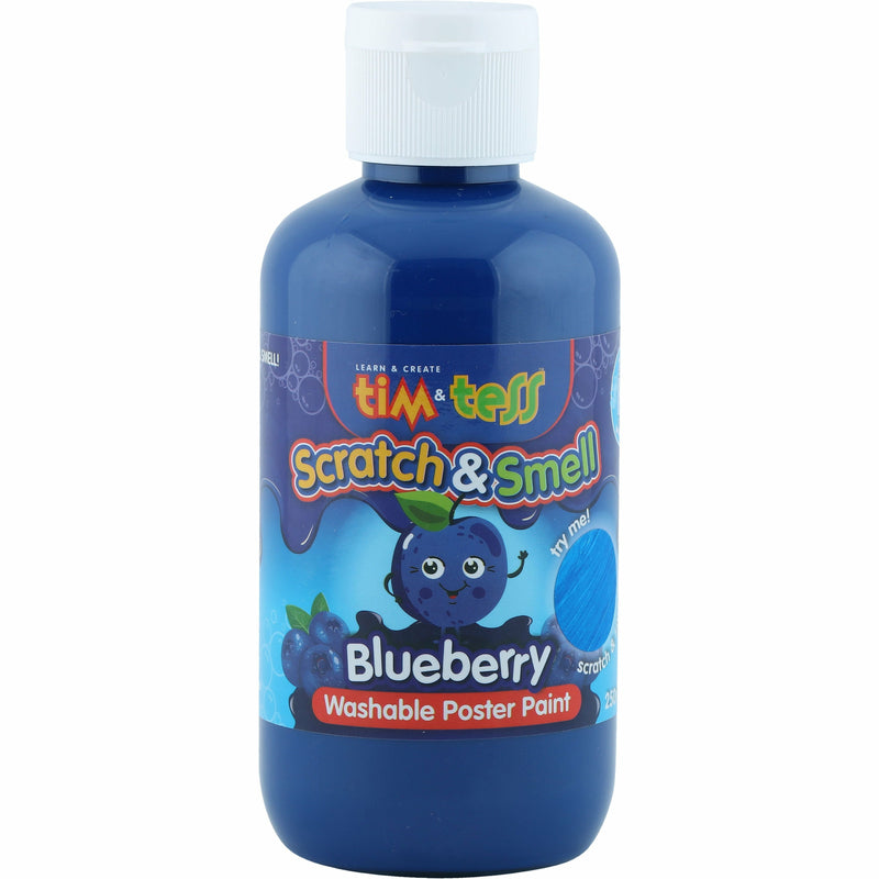 Tim & Tess Scratch & Smell Children's Washable Poster Paint Blueberry 250ml