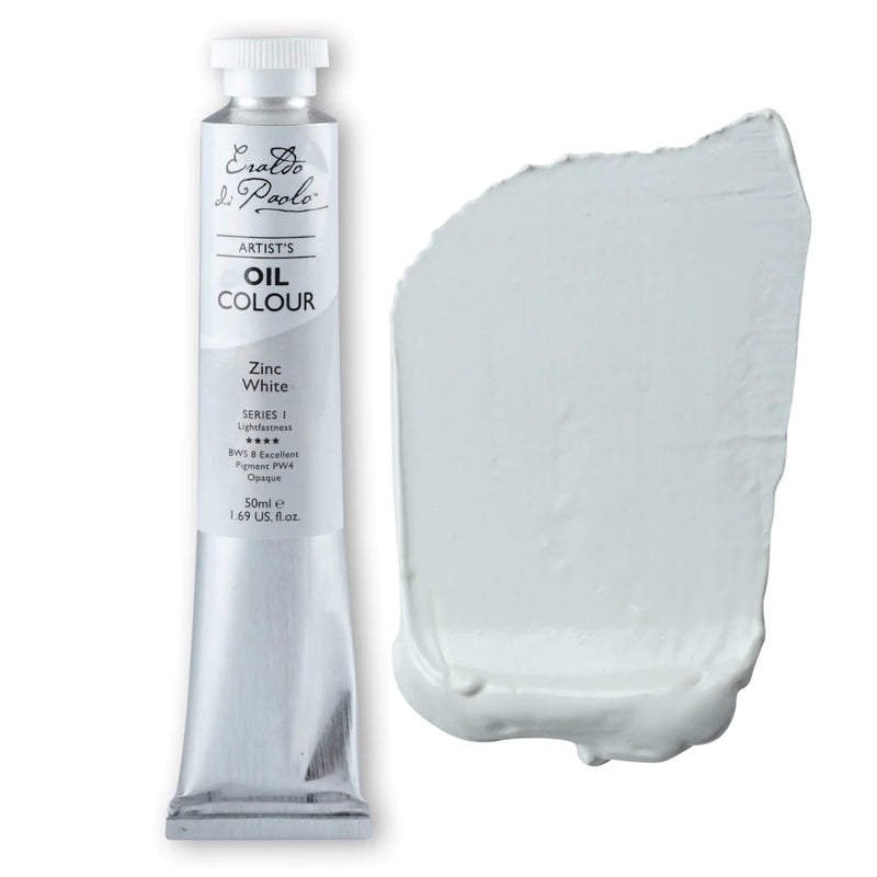 Light Gray Eraldo di Paolo Oil Paint Zinc White 50ml Oil Paints