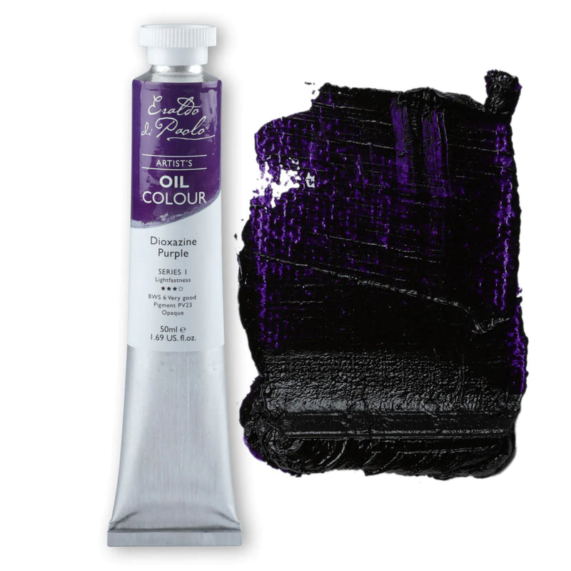 Black Eraldo di Paolo Oil Paint Dioxazine Purple 50ml Oil Paints