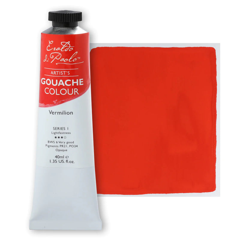 Firebrick Eraldo Di Paolo Gouache Vermillion 40ml Gouache