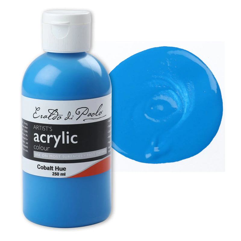 Dodger Blue Eraldo Di Paolo Acrylic Paint Cobalt Hue 250ml - Limit 1 Per Customer Acrylic Paints