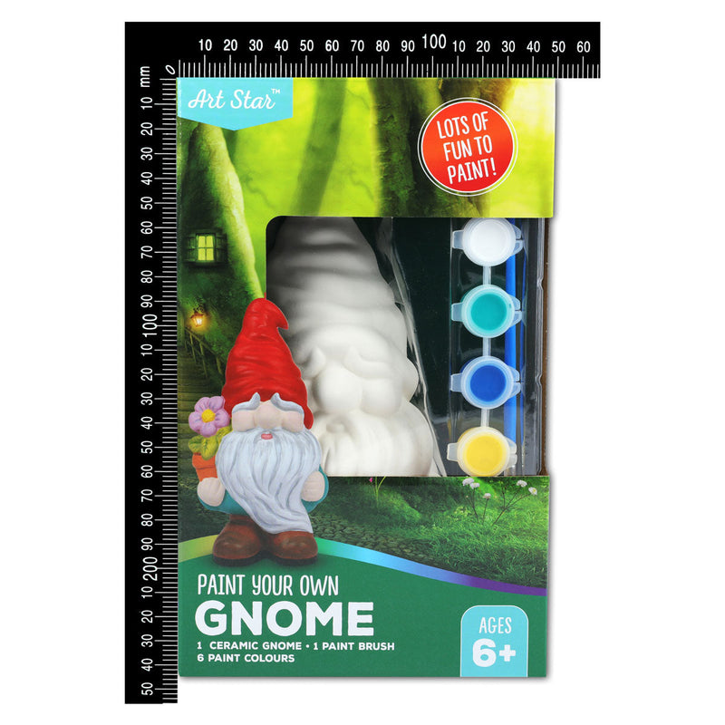 Yellow Green Art Star Paint Your Own Ceramic Gnome Kids Craft Kits