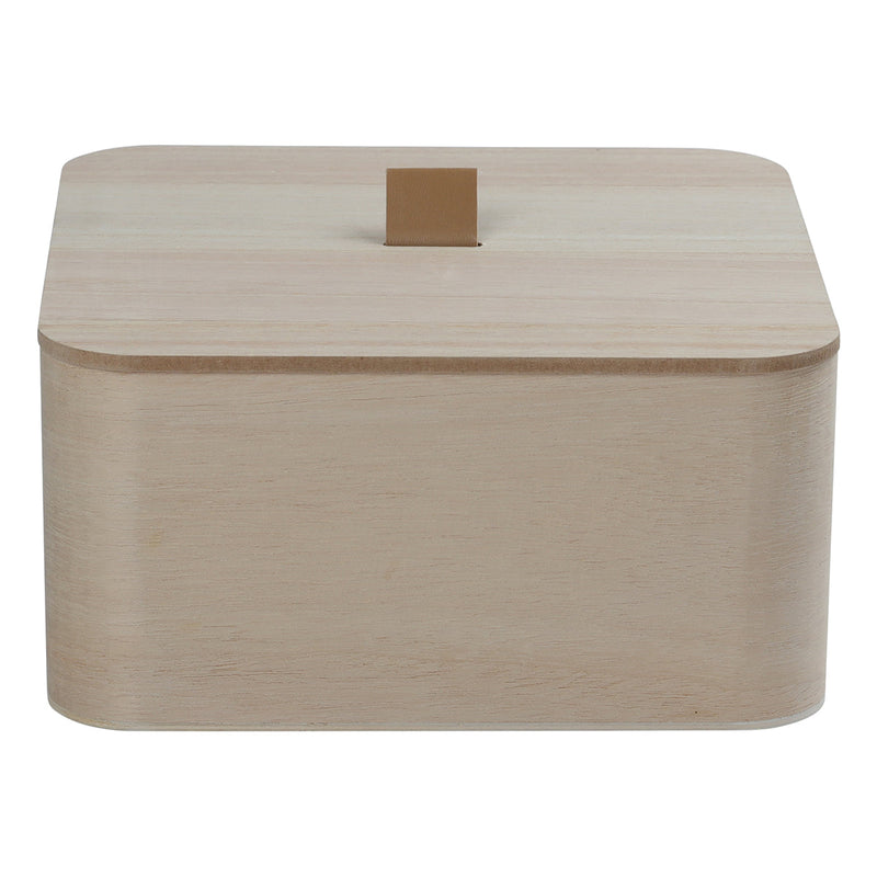 Rosy Brown Urban Crafter Paulowina Square Box with Lid 20 x 20 x 10cm Boxes