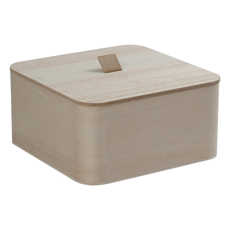 Rosy Brown Urban Crafter Paulowina Square Box with Lid 20 x 20 x 10cm Boxes