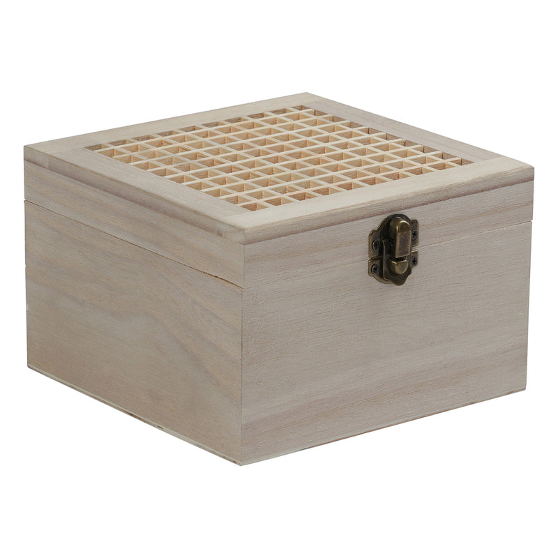 Rosy Brown Urban Crafter Paulowina Lattice Top Box 15.5 x 15.5 x 10cm Boxes