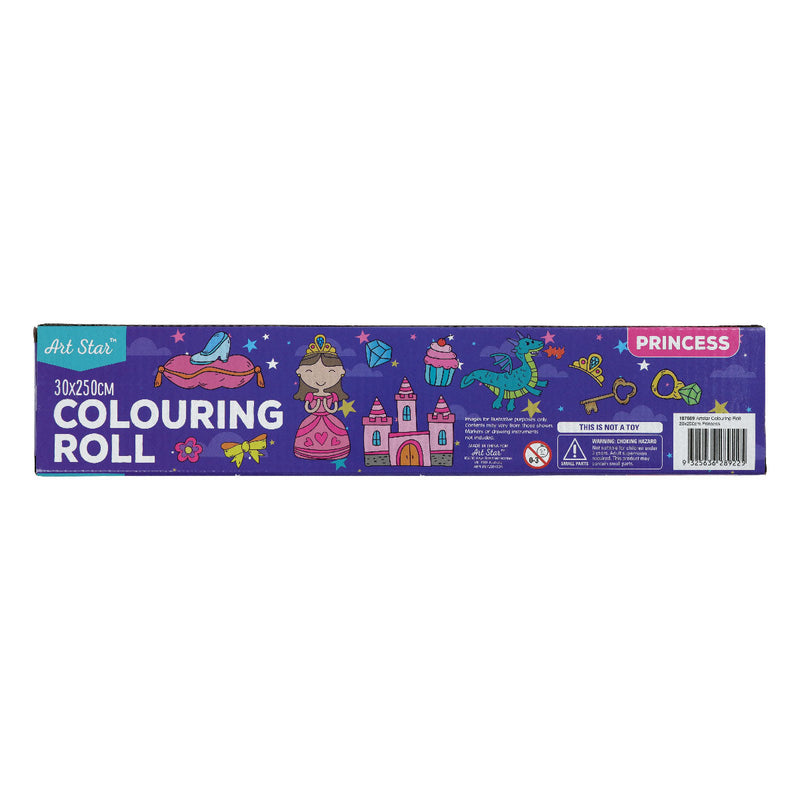 Dark Slate Blue Art Star Princess Colouring Roll 250cm Kids Craft Kits