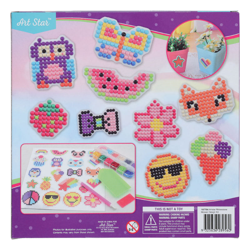 Pale Violet Red Art Star Rhinestone Mosaic Design Kit Kids Craft Kits