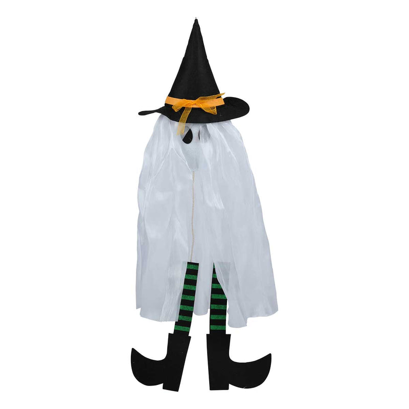 Light Gray Art Star Halloween Ghost with Witches Hat 65 x 21cm Halloween