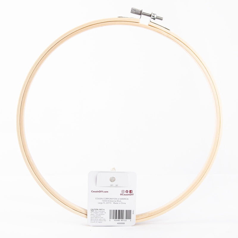 Snow Cousin Natural Wood Hoop 9" Needlework Hoops and Frames