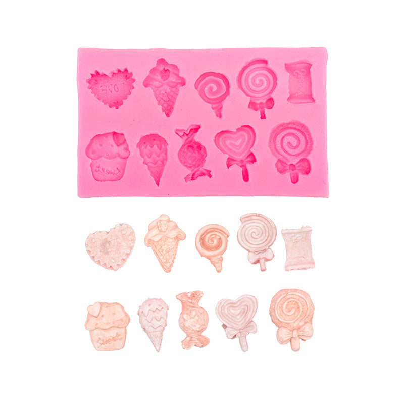 Light Pink Clay Studio Candy Silicone Molds for Polymer Clay and Resin 12x7x1.5cm Moulds