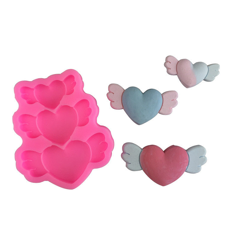 Pale Violet Red Clay Studio Love Feather Silicone Mold for Polymer Clay and Resin 9x7.7x1.4cm Moulds