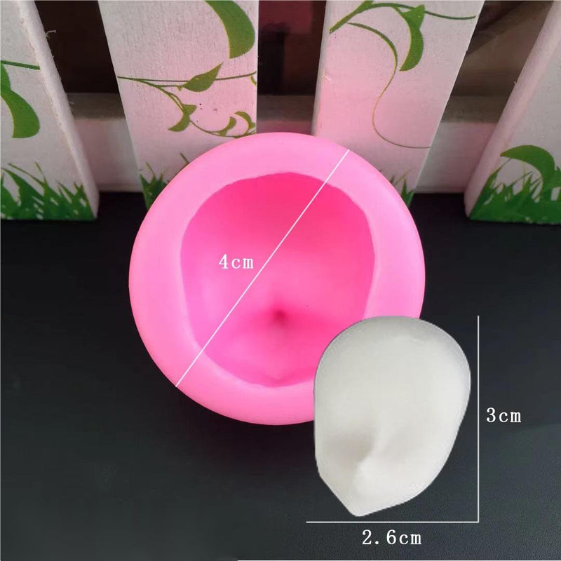 Plum Clay Studio Face Silicone Mold for Polymer Clay and Resin  4x1.5cm Moulds