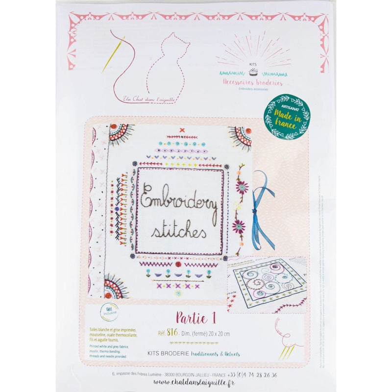 Lavender Embroidery Stitches Book  Part 1 Needlework Kits