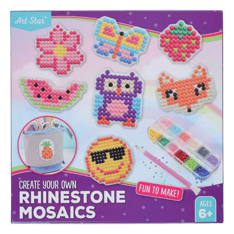 Light Steel Blue Art Star Rhinestone Mosaic Design Kit Kids Craft Kits