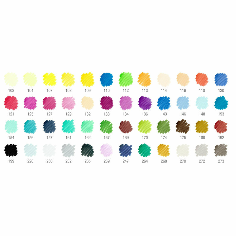Dark Cyan Faber Castell Pitt Artist Brush Pens  Assorted – Box of 48   In a plastic case Brush Pen