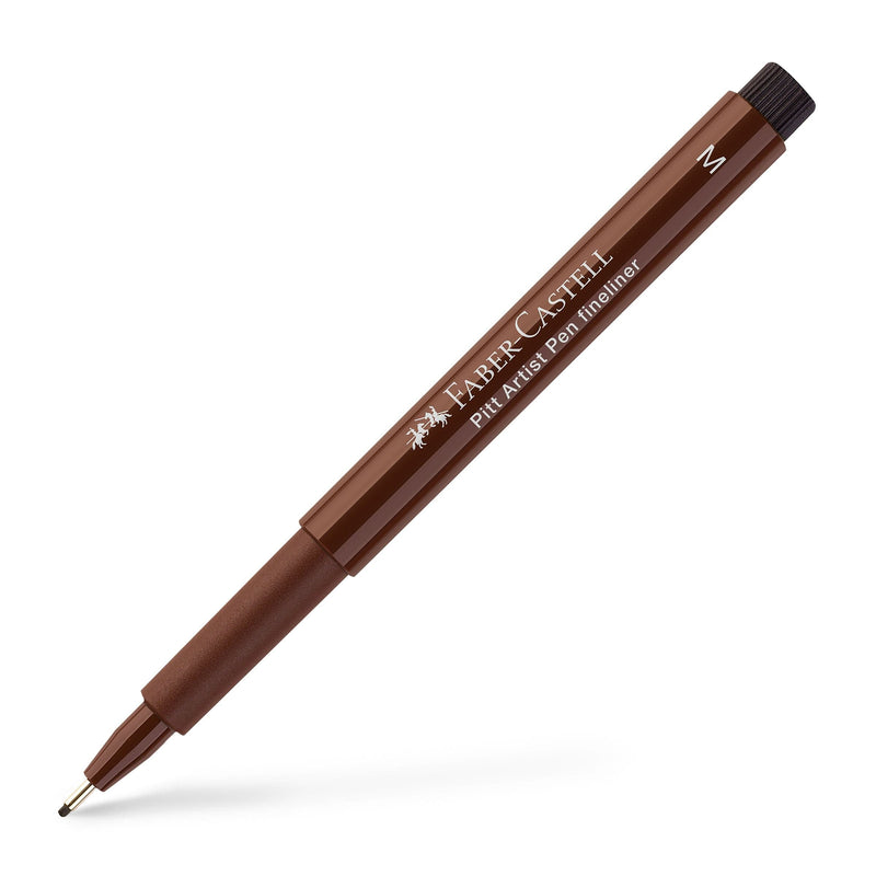 Dark Olive Green Faber Castell Pitt Artist Fineliner Pen  M – 0.7mm  175 Dark Sepia Pens and Markers