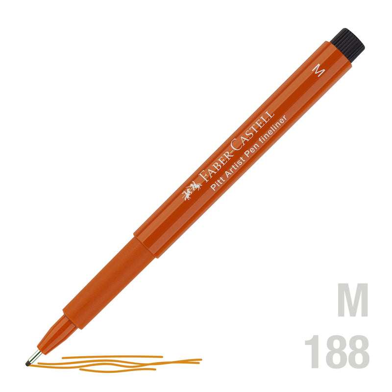 Chocolate Faber Castell Pitt Artist Fineliner Pen  M – 0.7mm  188 Sanguine Pens and Markers