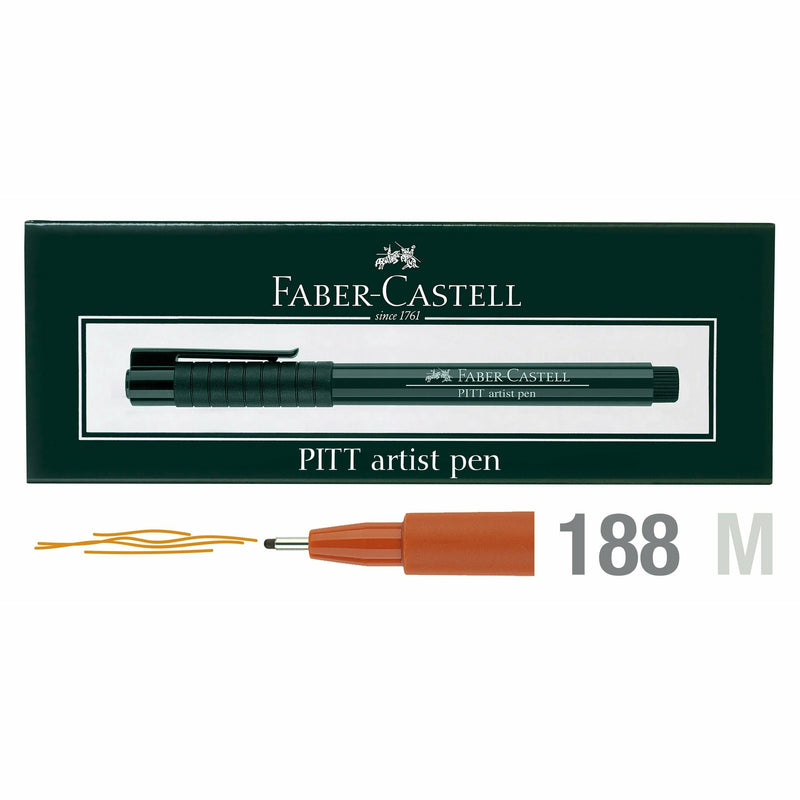Dark Slate Gray Faber Castell Pitt Artist Fineliner Pen  M – 0.7mm  188 Sanguine Pens and Markers