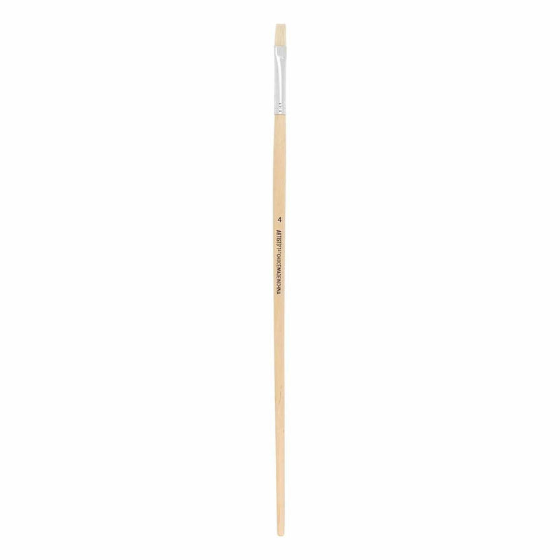 White Artist First Choice Bristle Brush Flat Size 4 Brushes