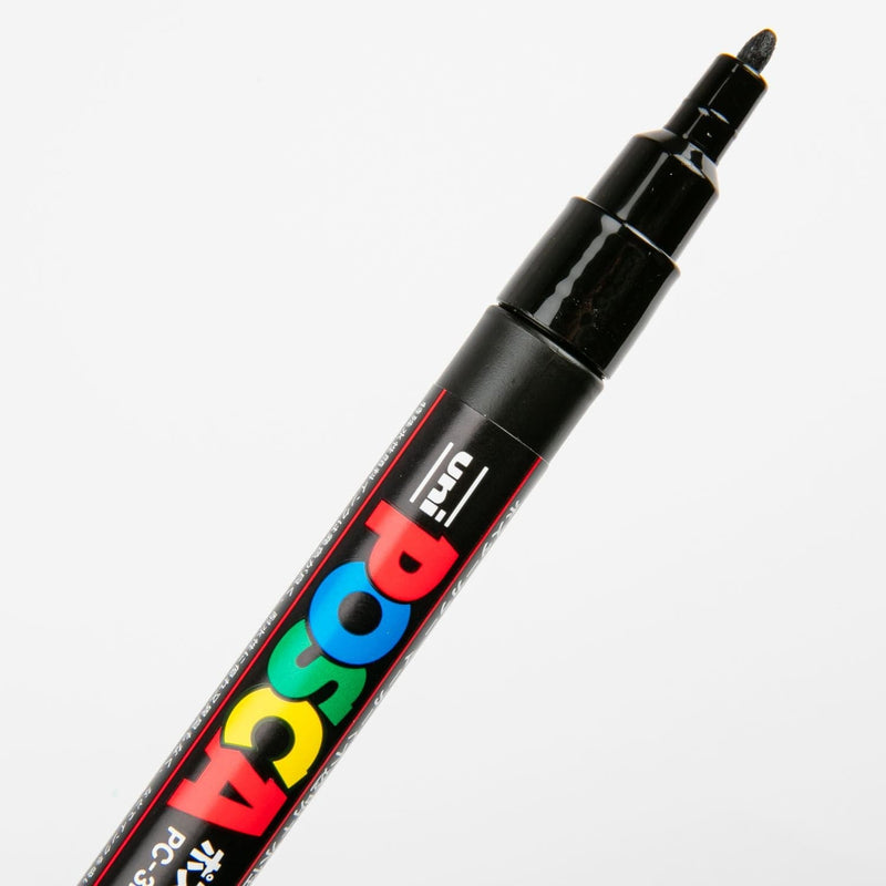 White Smoke Posca Fine Bullet Tip Black Pens and Markers