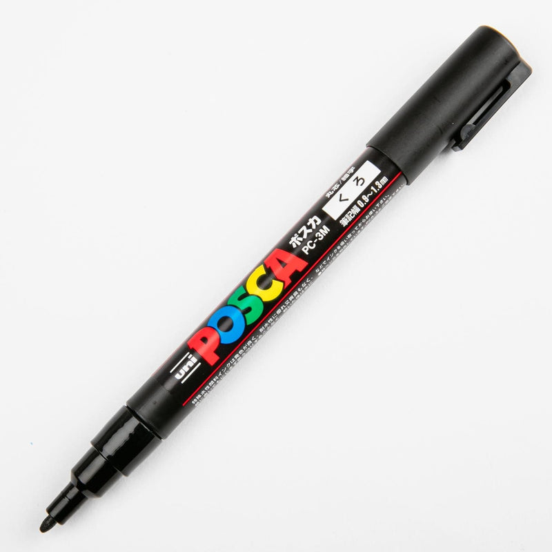 White Smoke Posca Fine Bullet Tip Black Pens and Markers
