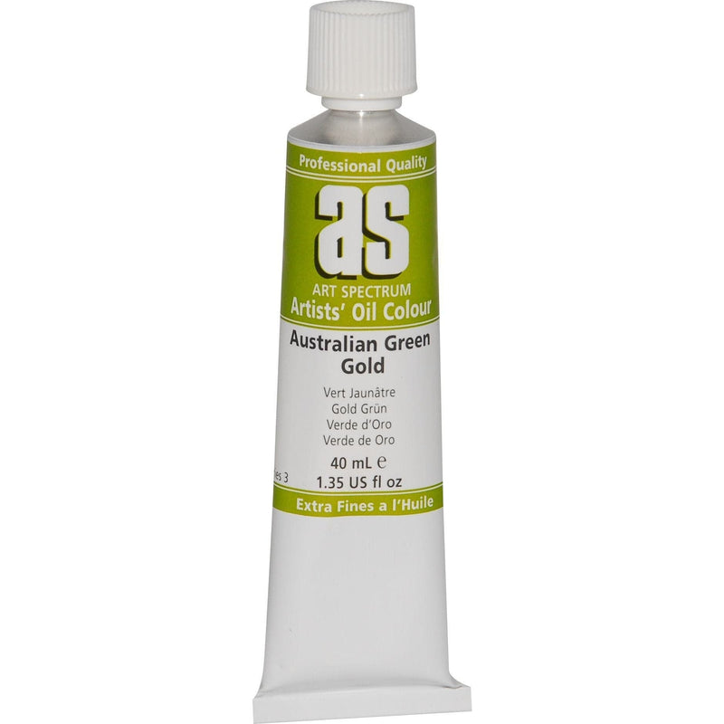 Yellow Green Art Spectrum Oil Paint 40mL Australian Green Gold  S3 Oil Paints