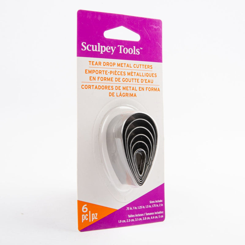 Gray Sculpey Tools - 6 Pieces Tear Drop Graduated Cutter Modelling and Casting Tools and Accessories