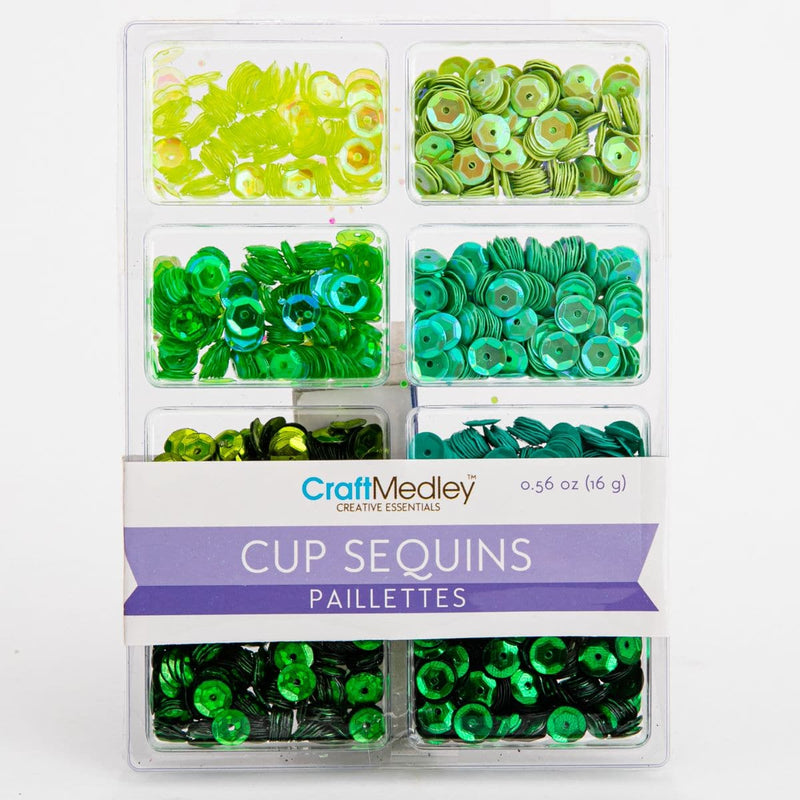 Dark Slate Gray Go Green  Cup Sequin 7mm Kit Sequins and Rhinestons