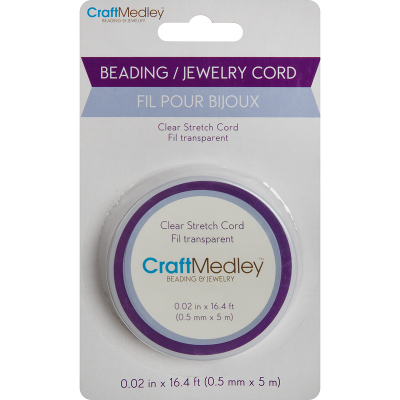 Gray MultiCraft Beading Jewellery Cord-Stretch Clear 5m x 0.5mm Jewelry Making