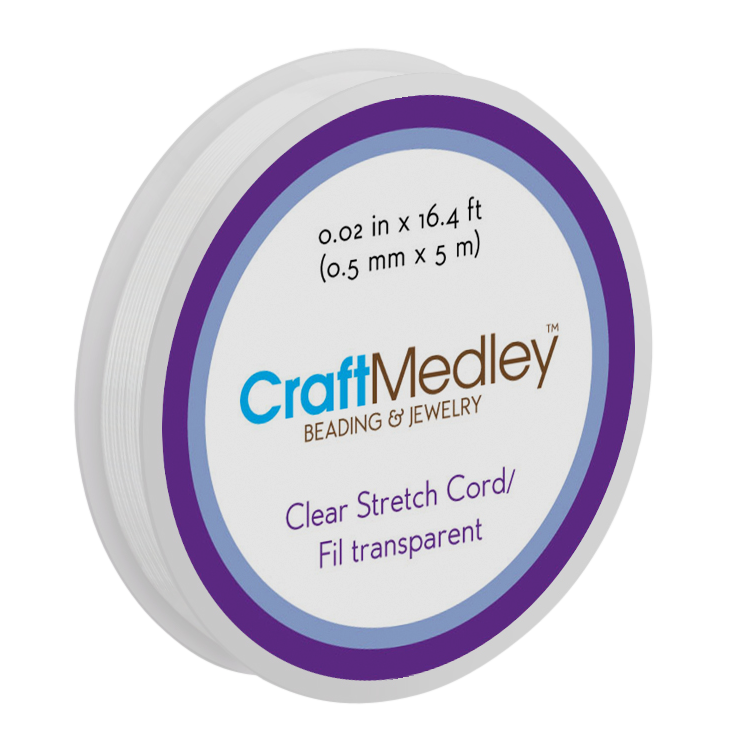 Dark Slate Blue MultiCraft Beading Jewellery Cord-Stretch Clear 5m x 0.5mm Jewelry Making