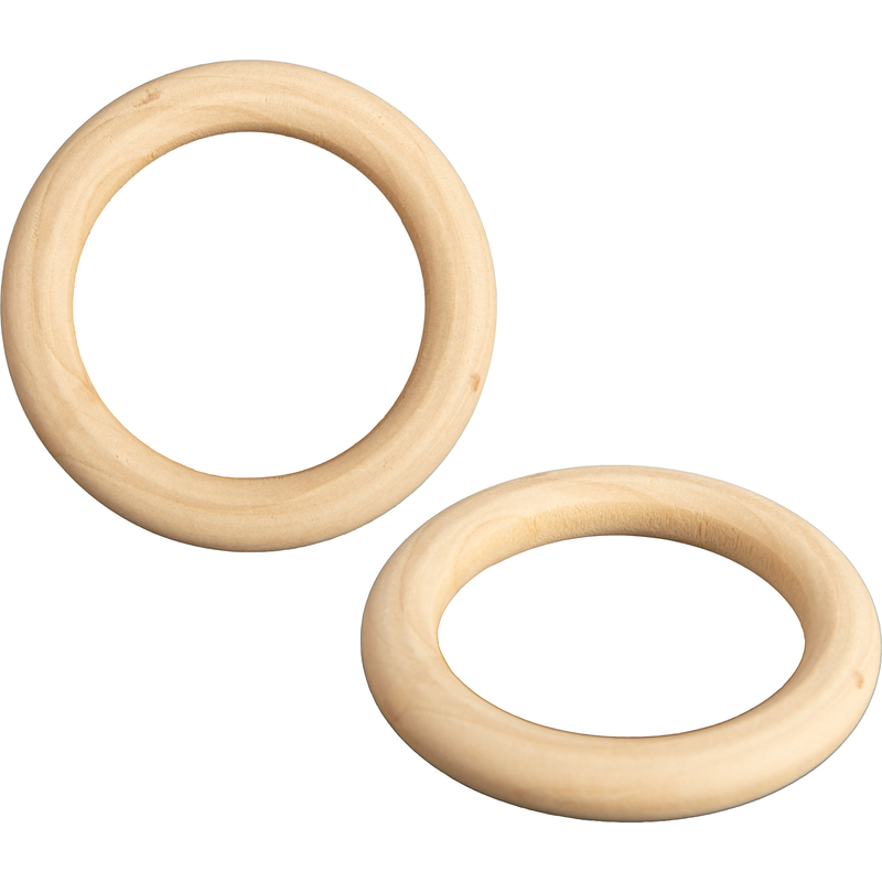 Wheat MultiCraft Craftwood Rings-Natural 70mm (2 Piece) Woodcraft