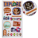 Light Gray MultiCraft Paper Craft Sticker: 3D Foil Pop Up-Explore 17.5x9.5cm Paper Craft