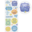 Light Slate Gray MultiCraft Paper Craft Sticker: Classic Themes 'Clear' Photo Safe-Baby Boy 12.7x30.5cm Paper Craft
