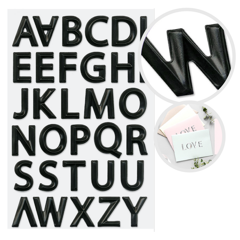 Lavender MultiCraft Paper Craft Sticker: 3D Alpha PVC-Black 14.5x24.9cm Paper Craft