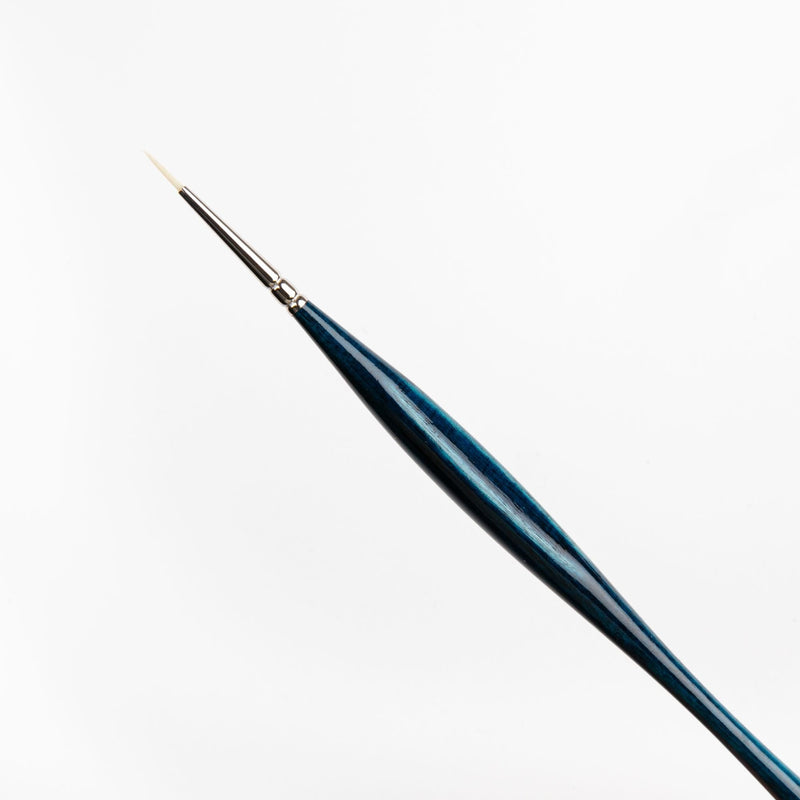 Dark Gray Borciani Bonazzi Professional Artist Brush UNICO Series 830 SIZE 1 Off-White Synthetic Short Handle Round Made in Italy Paint Brushes