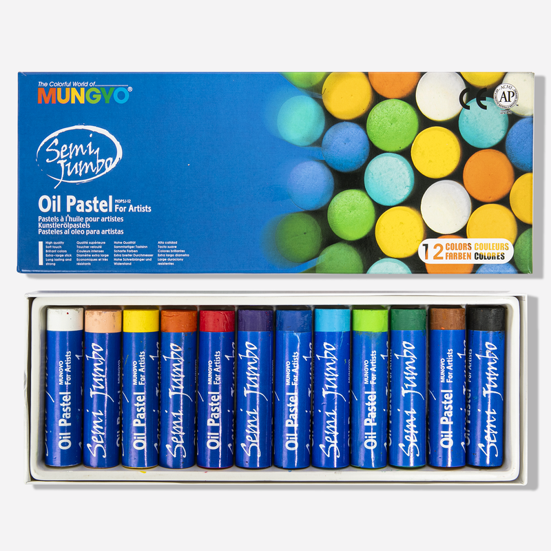 Dark Slate Blue Mungyo Semi Jumbo Oil Pastels Set of 12 Pastels & Charcoal