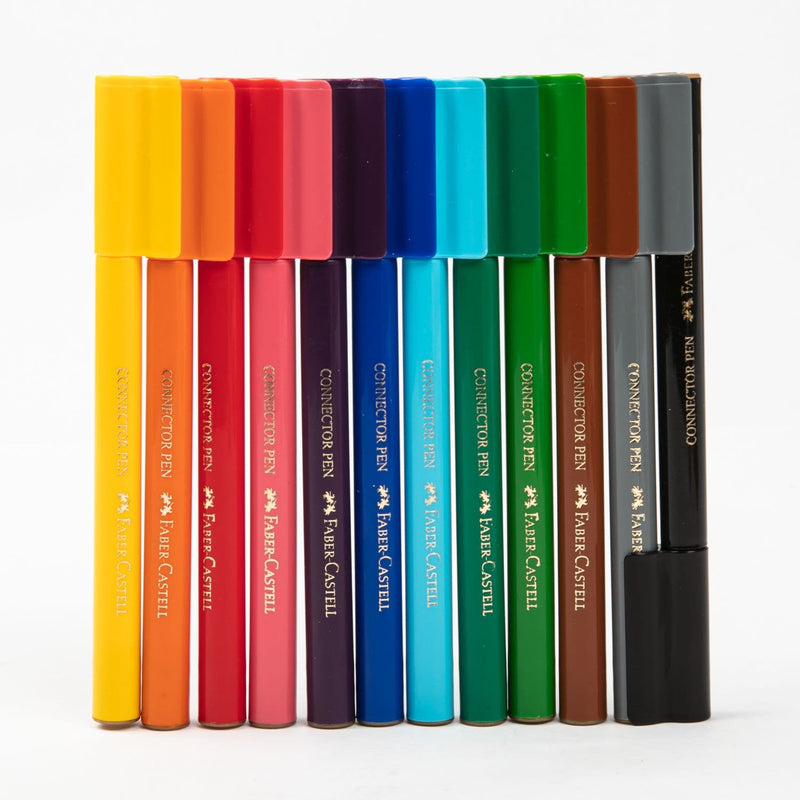 Midnight Blue Faber Castell Connector Pens- Set of 12 Kids Markers