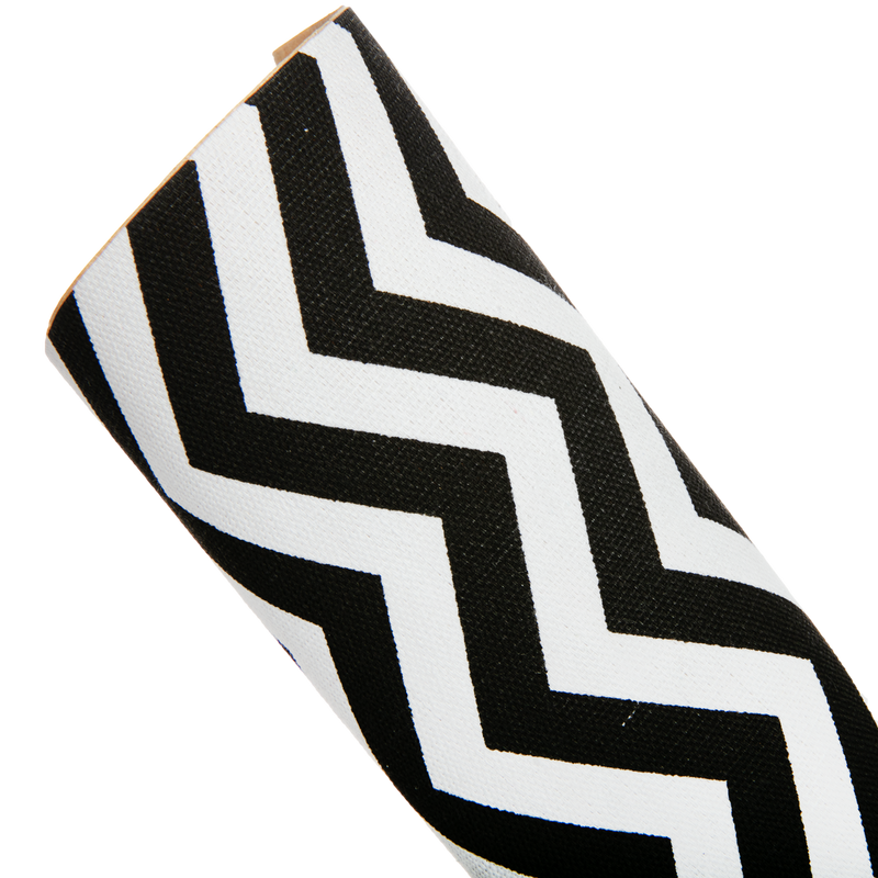 Lavender Krafters Korner Jute Sheet Chevron Pattern Black and White 30.5x30.5cm Craft Basics