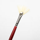White Smoke Art Spectrum Brush Series 1000 Interlocked Hog Bristle - Fan Size - 2 Paint Brushes
