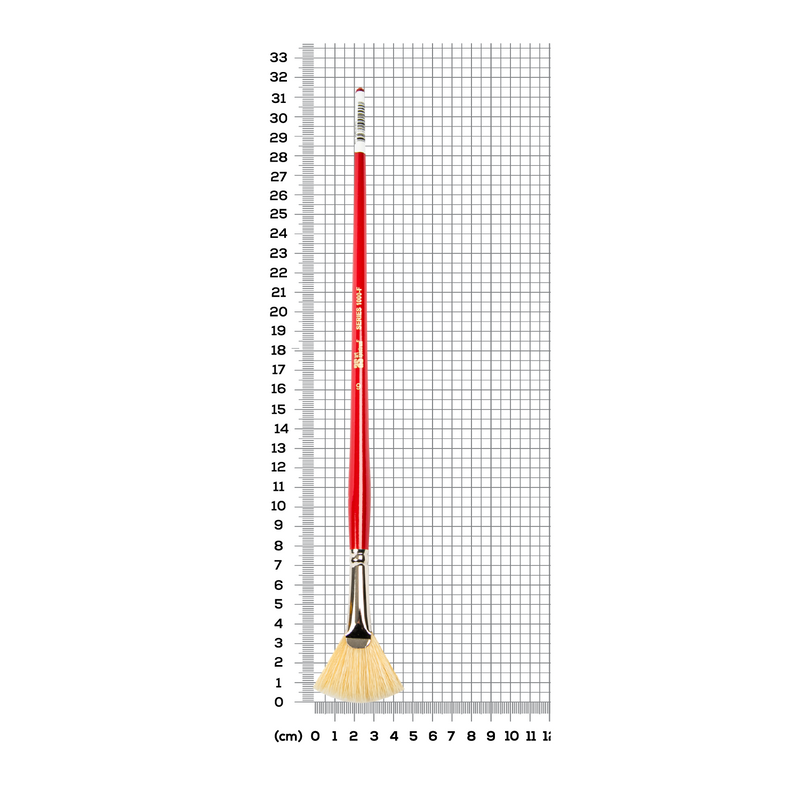 Light Slate Gray Art Spectrum Brush Series 1000 Interlocked Hog Bristle - Fan Size - 6 Paint Brushes
