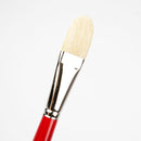 White Smoke Art Spectrum Brush Series 1000 Interlocked Hog Bristle - Filbert Size - 12 Paint Brushes