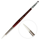 Black Art Spectrum Brush Series T300 White Taklon - Round Size - 8 Paint Brushes