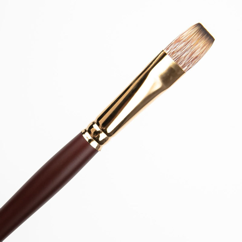White Smoke Art Spectrum Brush Imitation Mongoose - Flat Size - 16 Paint Brushes