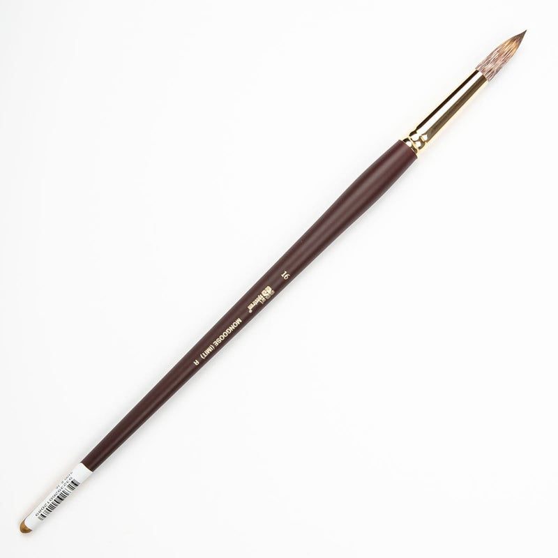 White Smoke Art Spectrum Brush Imitation Mongoose - Round Size - 16 Paint Brushes