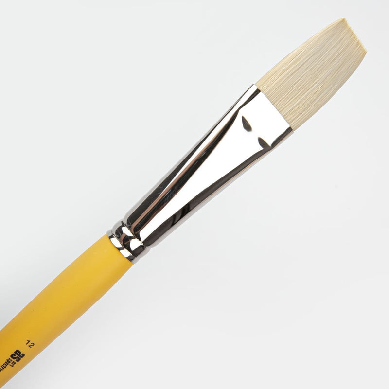 White Smoke Art Spectrum Brush Definer Synthetic Filament - Flat Size - 12 Paint Brushes
