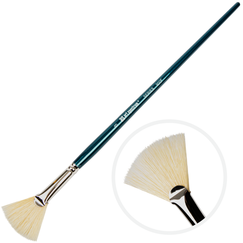 Light Gray Art Spectrum Brush Series 900 Interlocked Hog Bristle - Fan  Size - 8 Paint Brushes